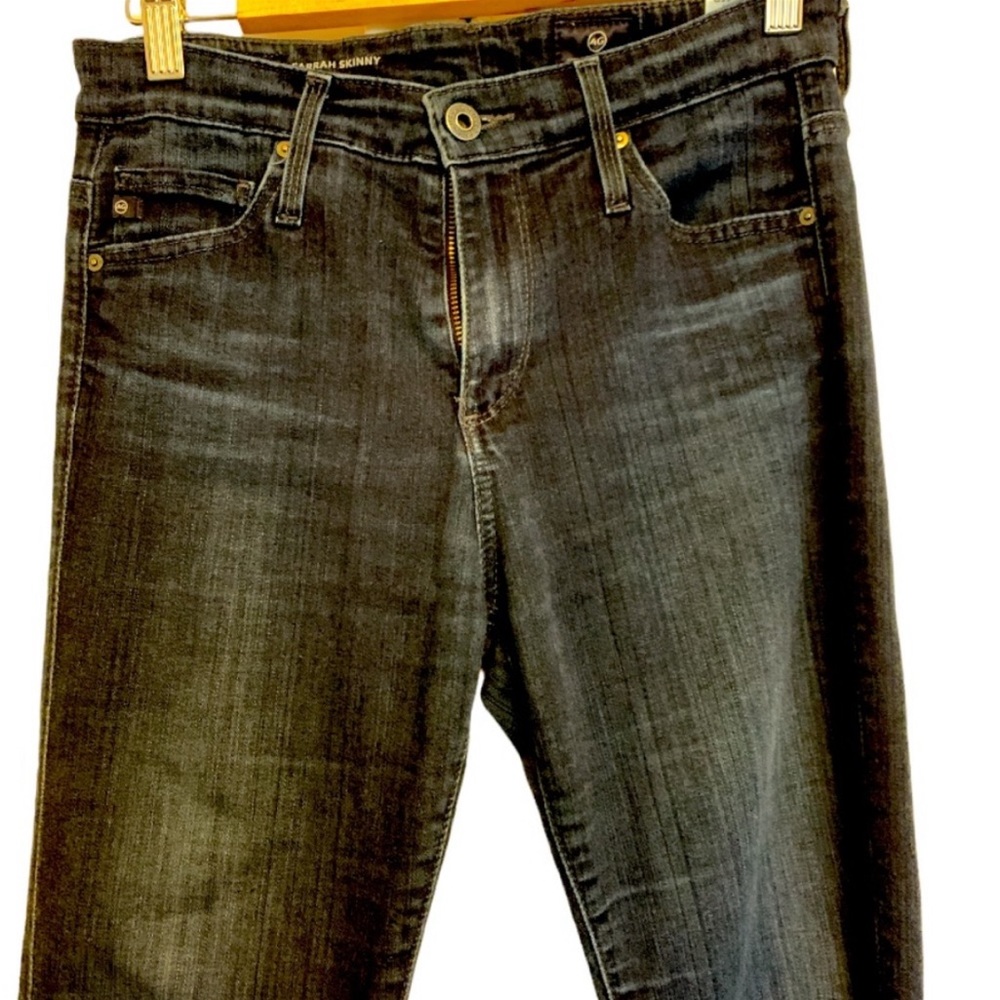 AG Adriano Goldschmied high rise skinny jeans.